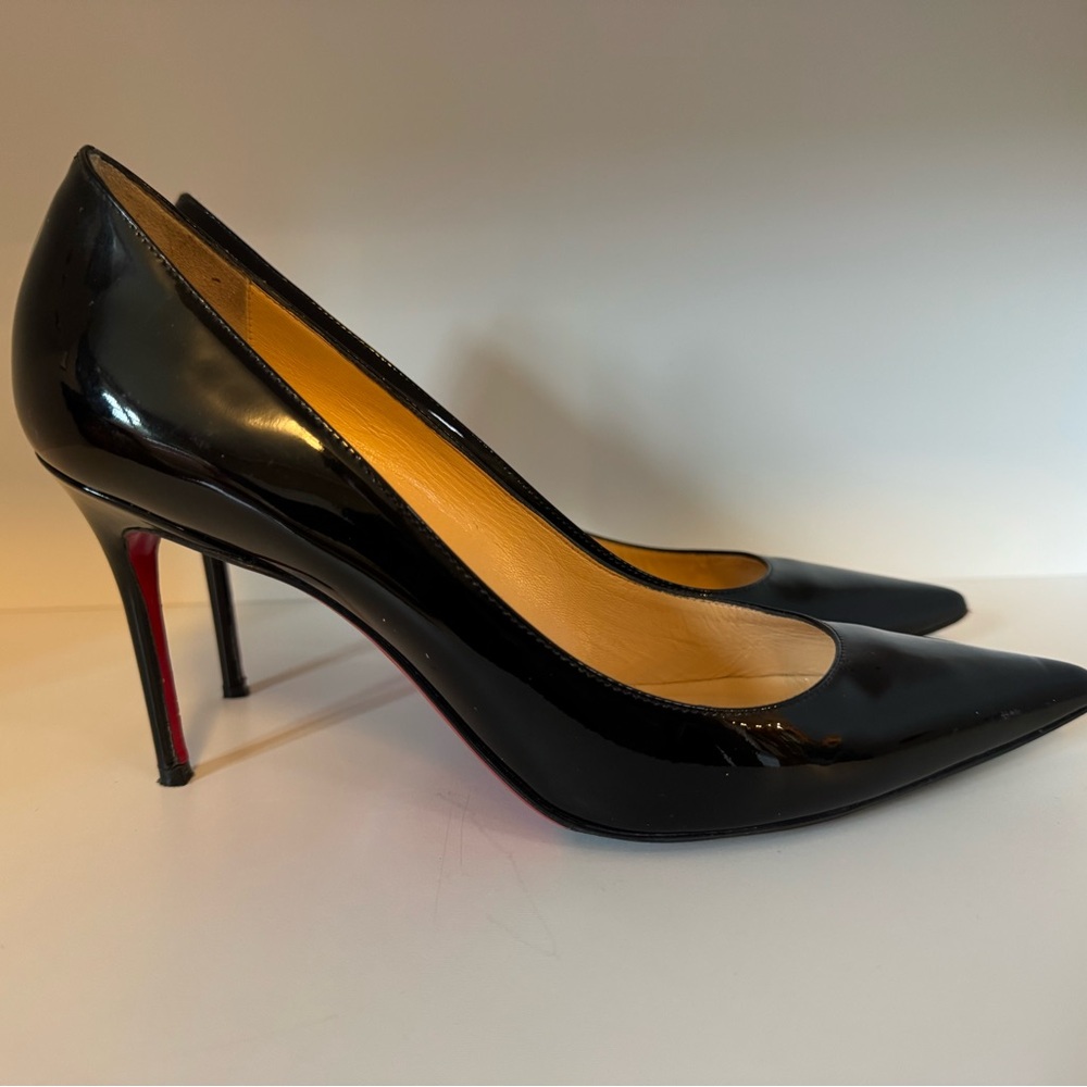 Classic black patent leather Louboutins